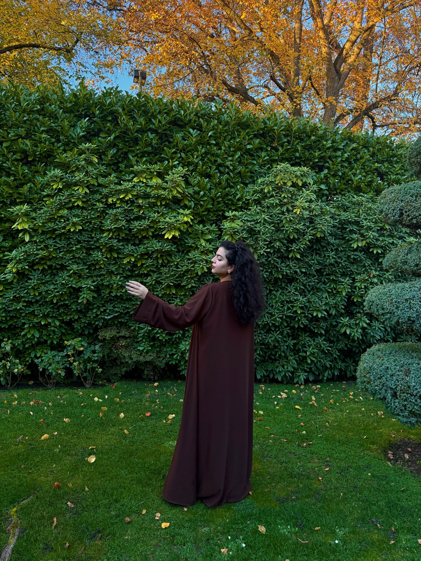 Coffee Drape Abaya Set